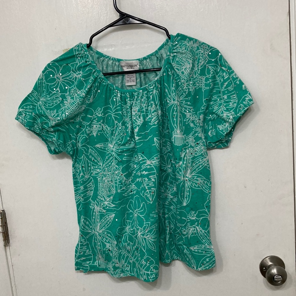 2000s green petite shirt